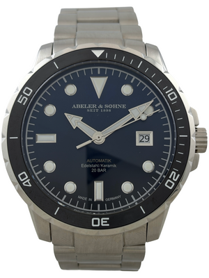 Reloj de buceo Abeler & Söhne automático de 44 mm con estuche