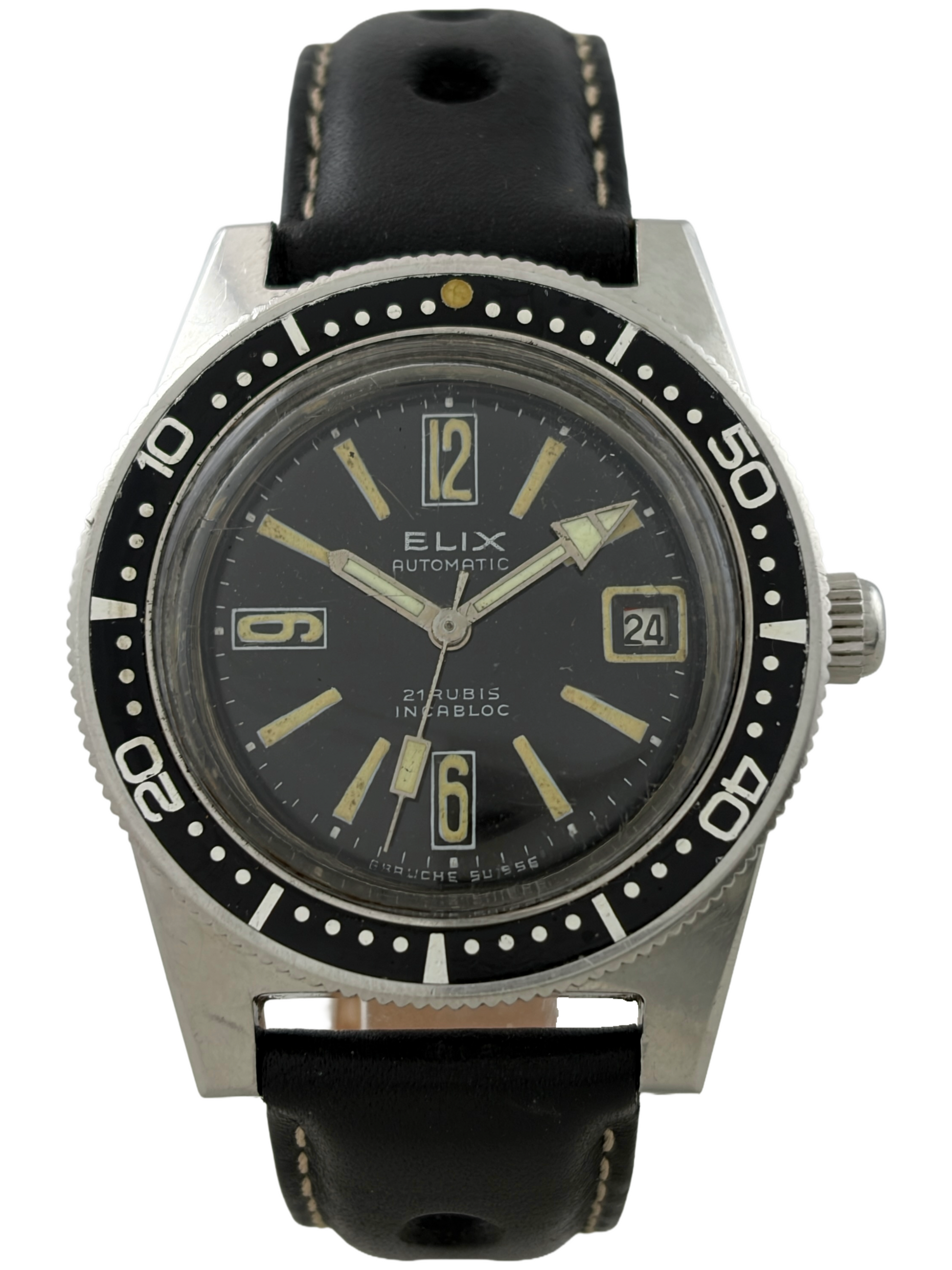 Taucher Elix Automatik 37mm mit Roulette-Datum