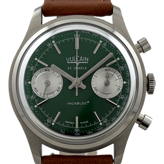 Vulcain 70's Green Handaufzug Chronograph