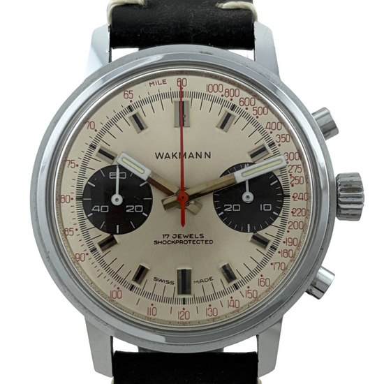 Wakmann (Breitling) Panda Handaufzug Chronograph