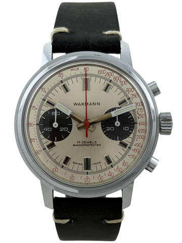 Wakmann (Breitling) Panda Handaufzug Chronograph