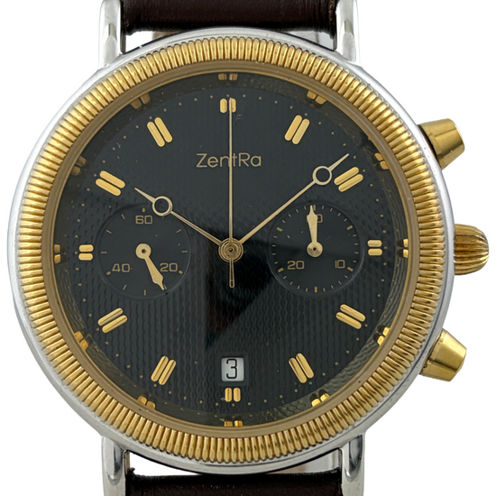 Zentra Handaufzug Chronograph 42mm mit Glasboden