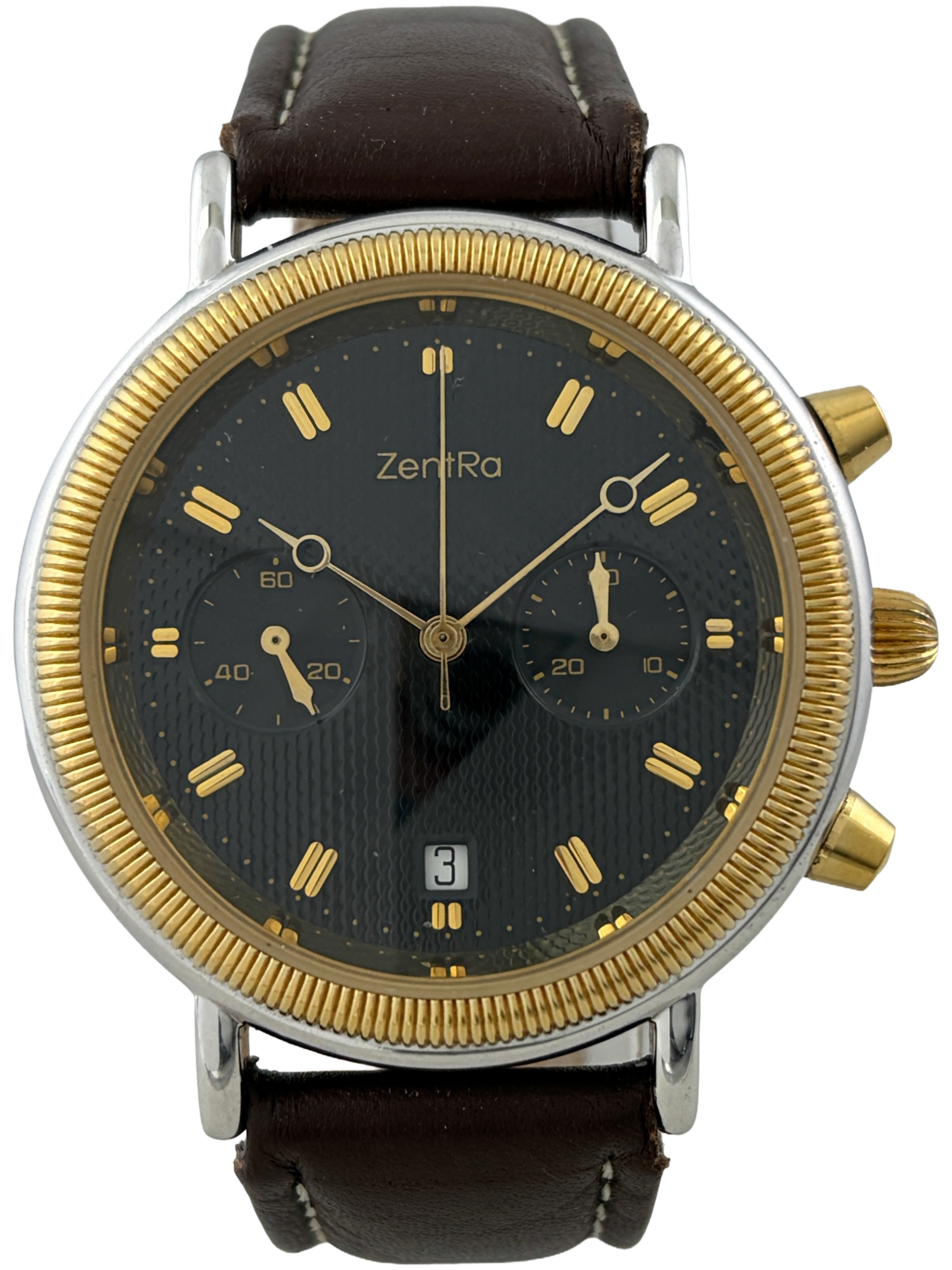 Zentra Handaufzug Chronograph 42mm mit Glasboden